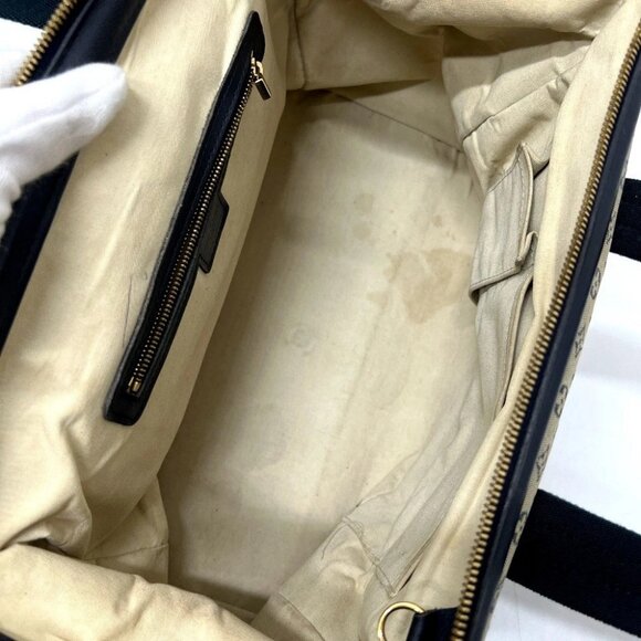 LOUIS VUITTON Josephine GM Hand Bag Monogram Mini Canvas Navy - Picture 13 of 16